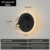 Applique Murale LED Ronde Minimaliste avec Interrupteur et Port de Chargement USB pour Chambre à Coucher Lecture