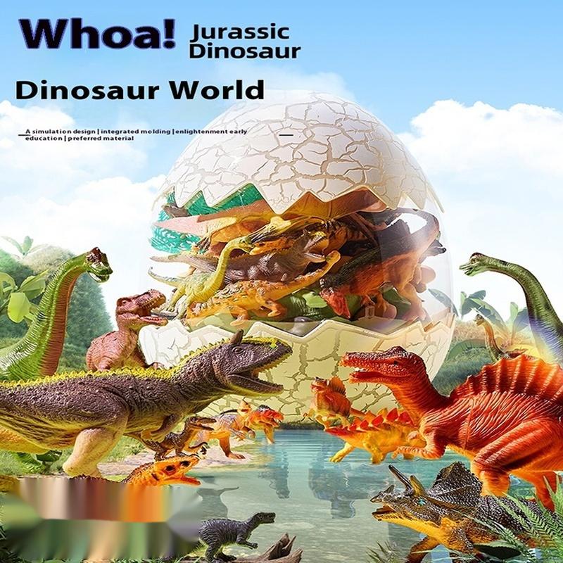 Children'S Dinosaur Egg Toy Realistic Tyrannosaurus Animal Model Role Play Birthday Gift Boys' Educational Fun Learning