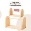 Soporte de madera para bobinas Desmontable Organizador de hilos de ganchillo y costura Soporte para bobinas de hilo Organizador Suministros para ganchillo