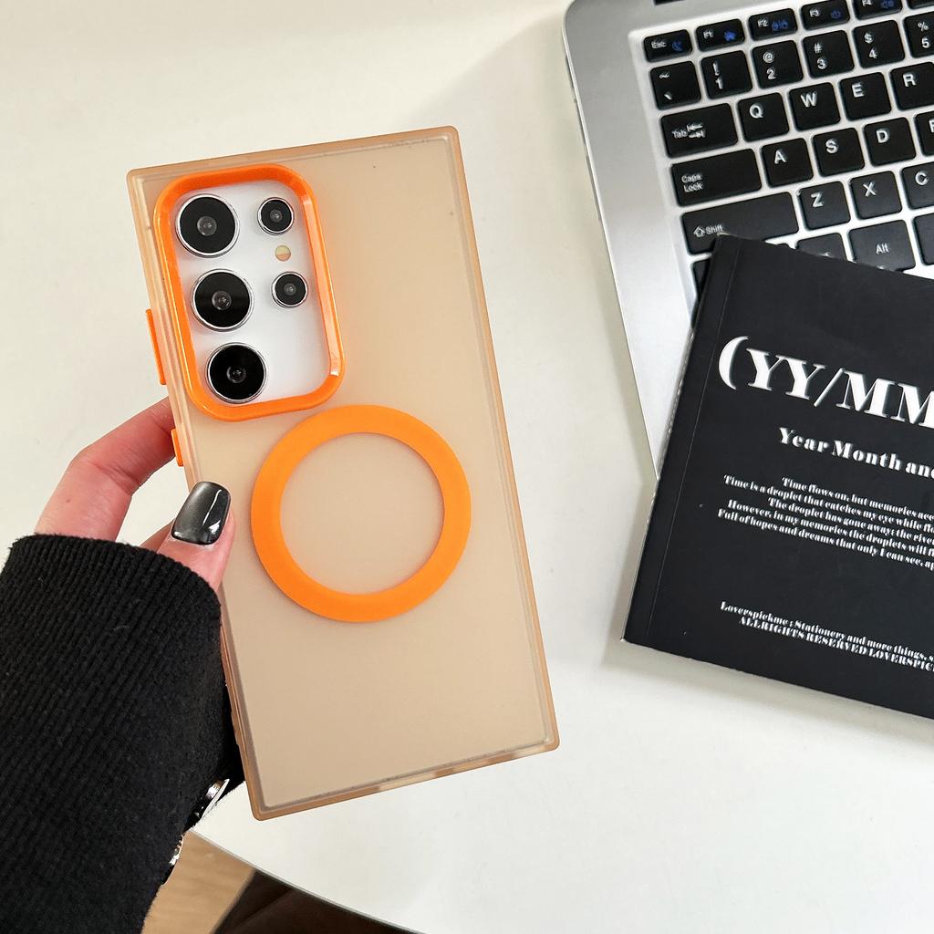 Fashion Matte Clear for Magsafe Case for Samsung Galaxy S26 Ultra Pro S25 Edge S24 S23 Plus A57 A37 A27 A17 A07 A56 A36 A26 A16 Wireless Charge Cover