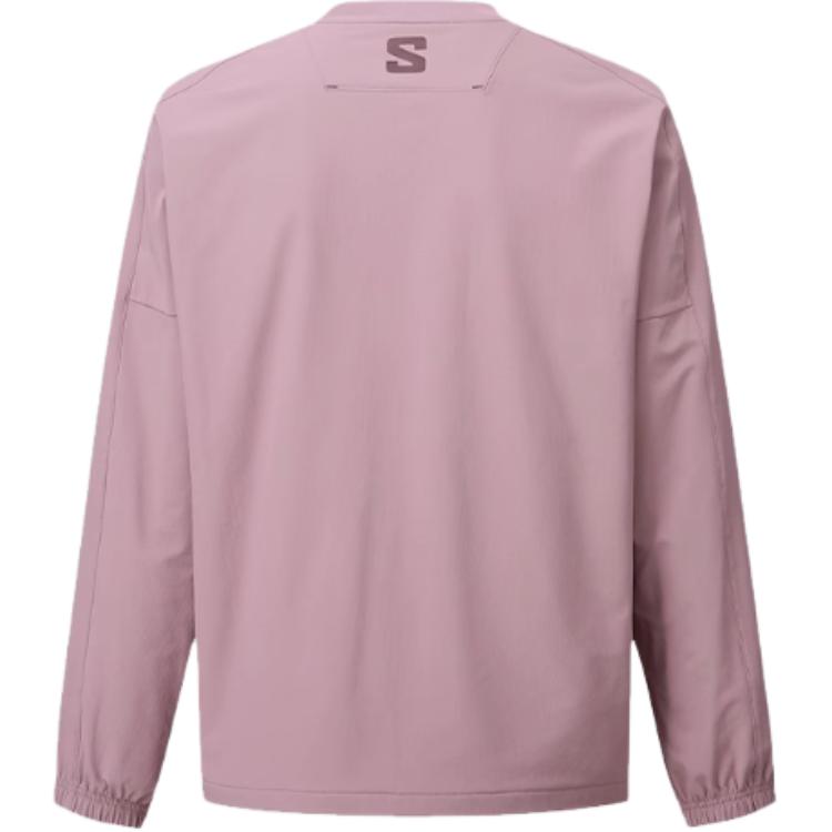 Salomon Sportstyle Series Round Neck Fashionable Versatile Letter Sweatshirt Men sweatshirt Pink C25793