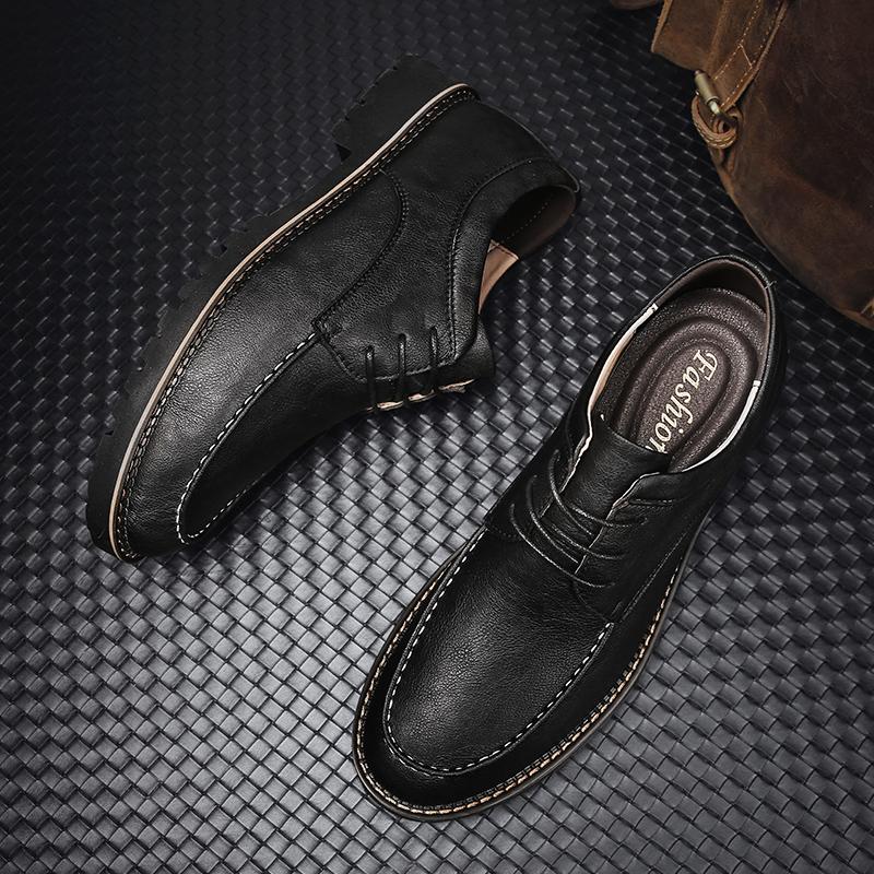 Men'S Shoes Oxford Casual Shoes Leather Moccasins Fashion Men Shoes British Formal Office Shoes Rubber Adulto Comfortable Loafer