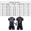 Dětský fotbalový dres Real Madrid Ronaldo Sada Černá 150-160cm Polyester Sportovní oblečení