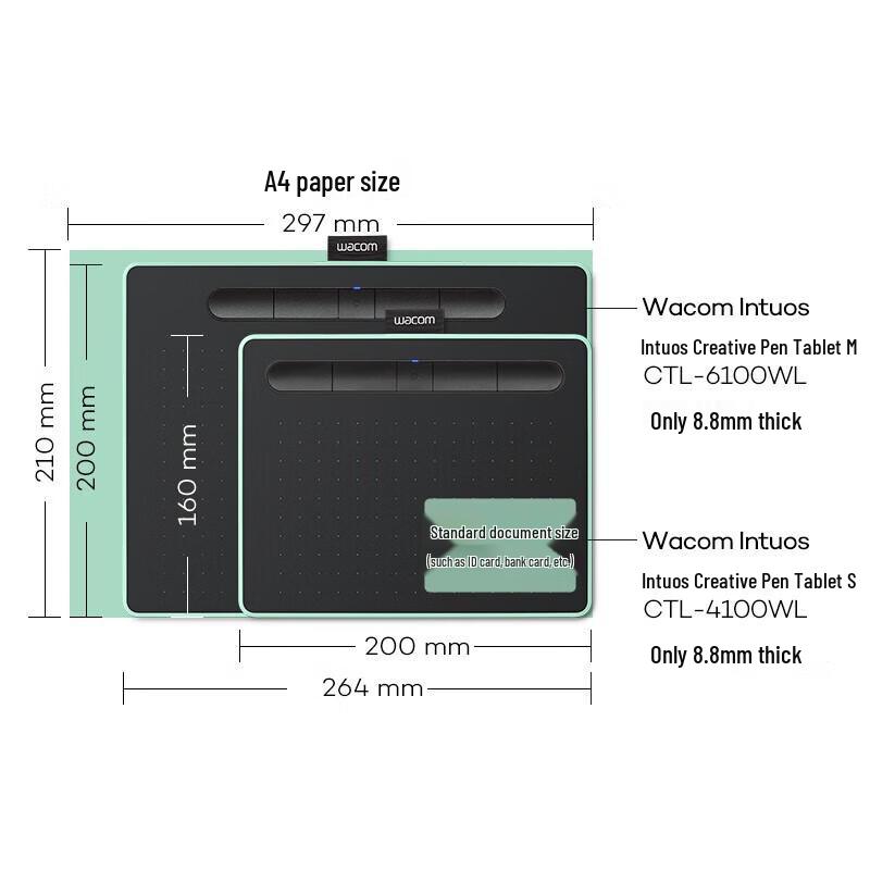 Wacom Intuos CTL-6100WL Wireless Bluetooth Digital Drawing Tablet