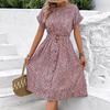 Skirt Summer European And American Women'S Temperament Printed Dress