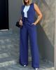 European and American Fashion Suit: Vest Waistcoat & Wide-Leg Pants Set