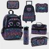 Large Capacity Rolling Backpack Bookbag for Teens Girls School Travel Trolley Bag