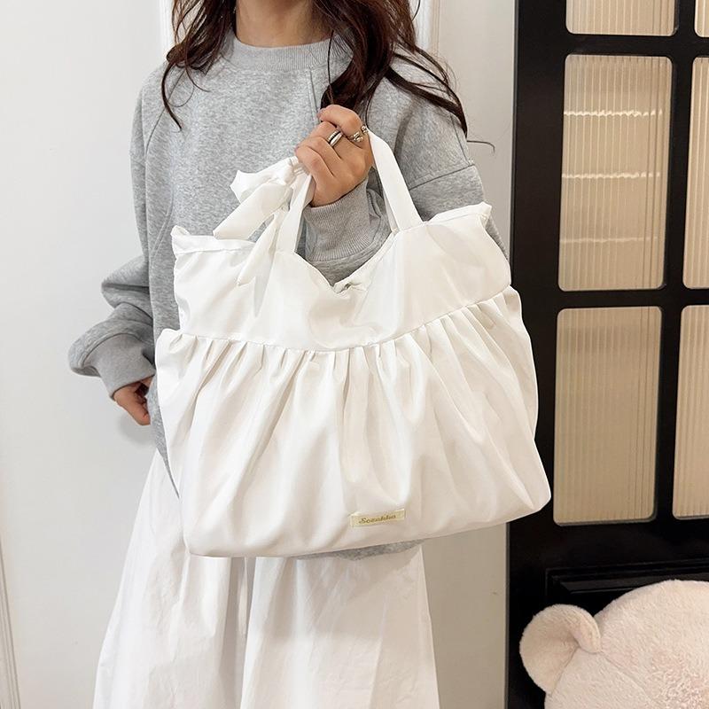 Women's Bag New Fashion Pleated Armpit Bag Shoulder Bag Solid Color Large Capacity Design Sense High Quality Bag