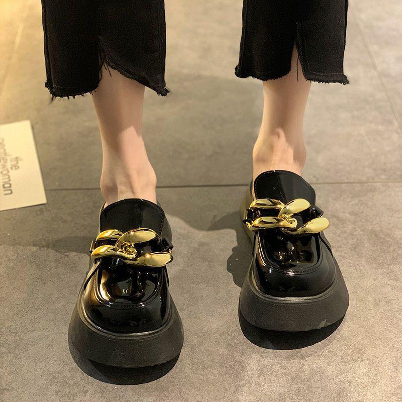 Baotou half slippers women's wear 2025 new fashion versatile Korean version platform Internet celebrities ins muffin shoes summer tide