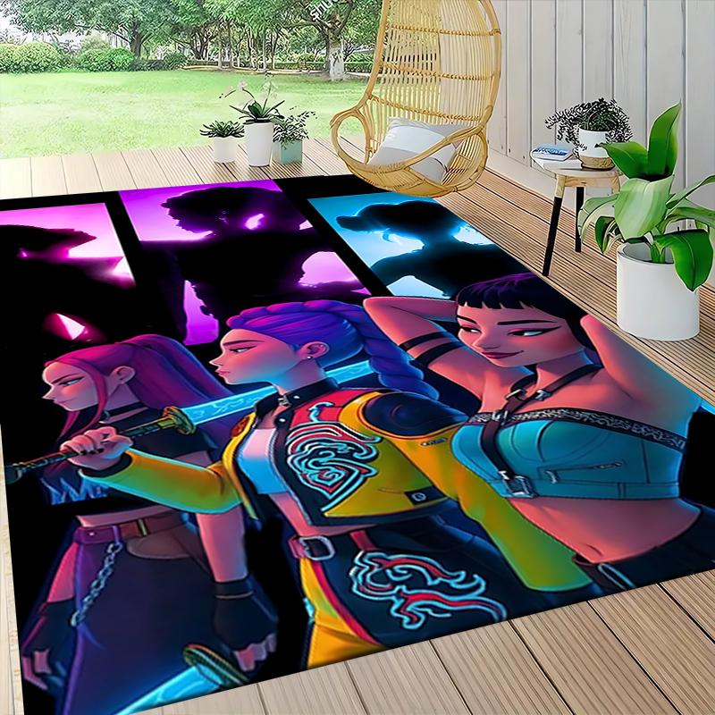 Urban Neon Fashion Carpet Rug Soft Washable Antislip Home Living Room Sofa Mats Personalized Christmas Rug