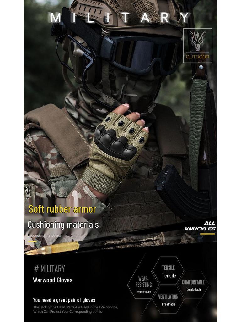 Pánské venkovní taktické rukavice Z902 s polovičními prsty pro cyklistiku, sport a vojenský výcvik
