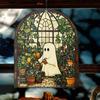 Gotický Duch Lapač Slunce Akrylová Závěsná Ozdoba na Okno Barevný Projektor Stínů Halloweenská Dekorace Strašidelného Domu Rekvizita Ideální Dárek