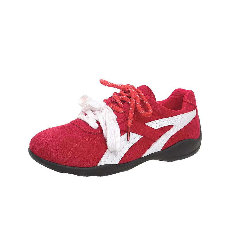 Retro Color Matching Forrest Gump Shoes Women's Summer 2025 New Fashion Versatile Sports Leisure Lightweight Lace-up German Training Shoes