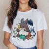 Totoro Studio Ghibli Tričko Dámské Tričko Harajuku Ullzang Módní anime Tričko 90. let