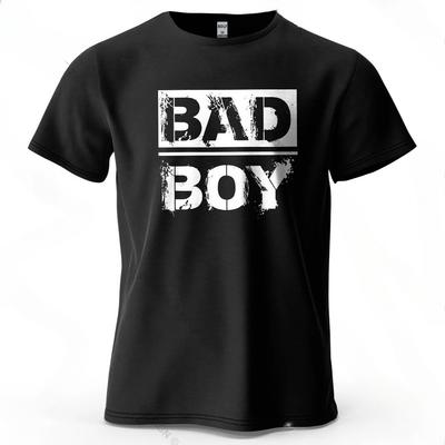 Men's Bad Boy Graphic Short Sleeve T-Shirt 100% Cotton Vintage Printed Tops Tee for Women Summe