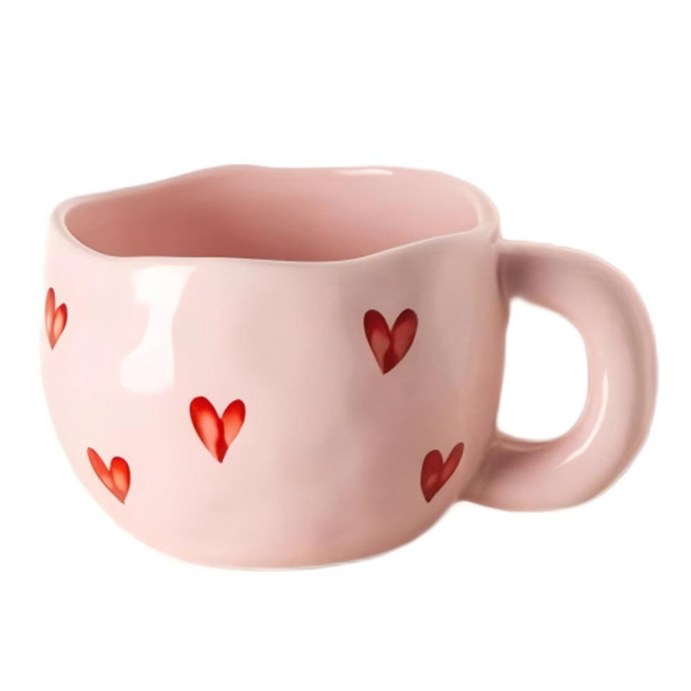 

200ml Love Mug High Temperature Resistant Ceramic Cup Breakfast Coffee Cup Suitable for Home and Office Milk Breakfast Cup One size розовый