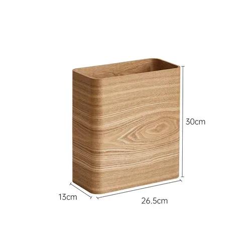 Cestino per la spazzatura in stile nordico giapponese cestino in legno massello scatola portaoggetti in legno per la casa cestino creativo per camera da letto soggiorno cucina