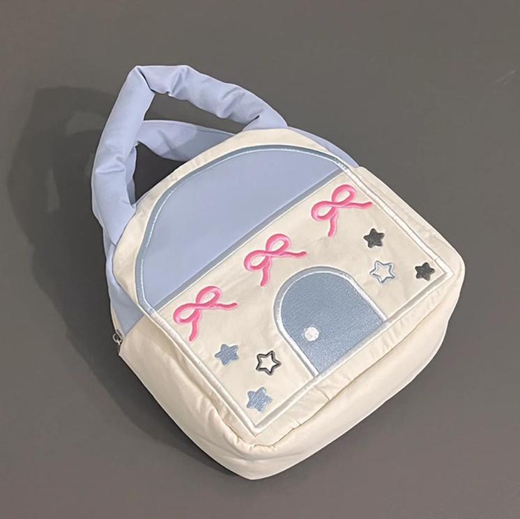 MINKYS Kawaii House Storage Bag Cute Pencil Makeups Storage Handbag School Office Stationery