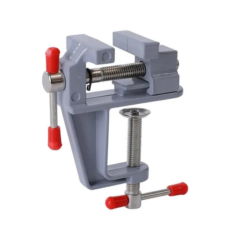 Mini Bench Vise Muliti-Funcational 3.5MM Aluminum Miniature Small Jewelers Hobby Clamp On Table Flat Pliers Tool Vice