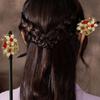 Ancient Style Wooden Hairpins Chinese Hanfu Hair Fork Decorative Flower Hair Sticks  Wedding Party