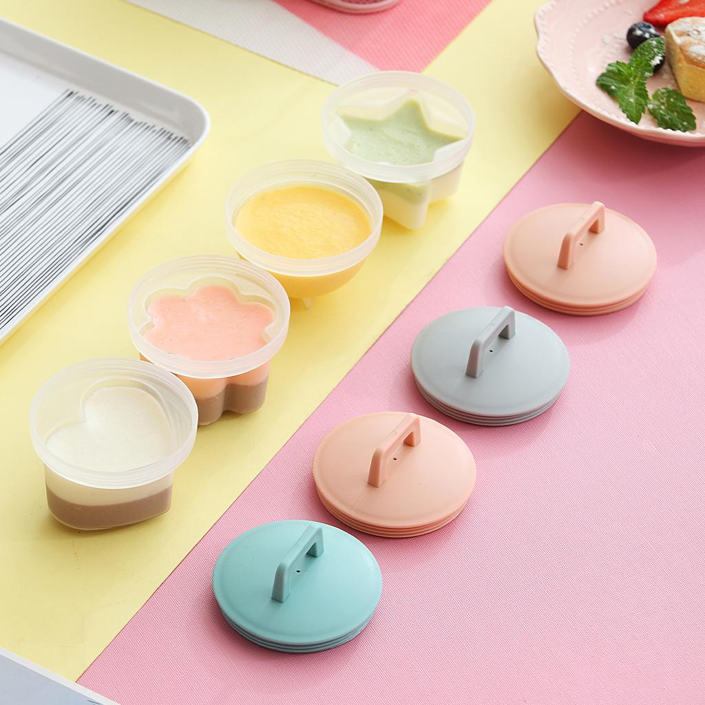 4 Buc/Set Fierbător/Poșator Ouă Drăguț din Plastic cu Pensulă pentru Ulei, Ustensile pentru Gătit Ouă din Plastic Rezistent la Căldură, Formă Ou, Gadget de Bucătărie