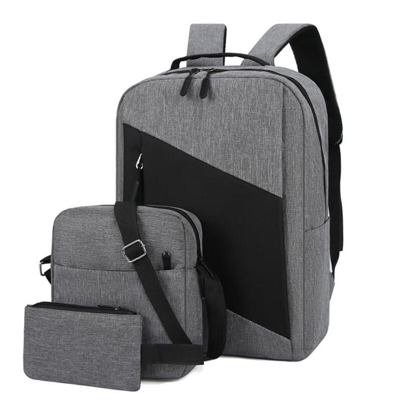 Men's Lightweight Laptop & Travel Backpack 3-Piece Set