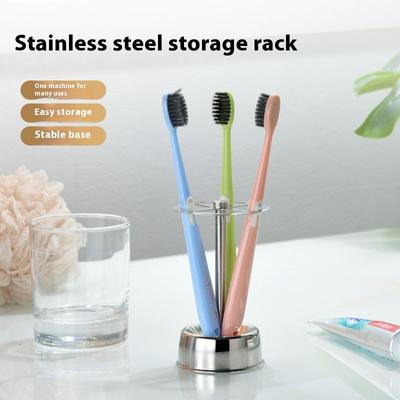 Stainless Steel Toothbrush Holder Toothbrush Stand Bathroom Rack Toothpaste Holder Metal Toothbrush Rack Bathroom Accessories