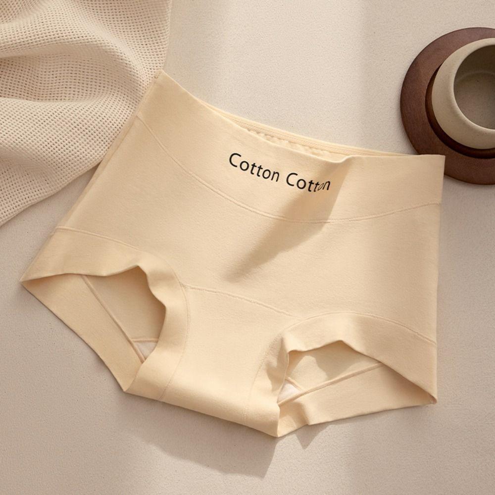 3Pcs Mid Waist Simple Briefs Cotton Crotch Underwear for Women Fashion Seamless Underwear  Lady