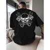 Skull Crossed Wrenches Biker Culture Men's T Shirt Fitness Sports Cotton Tee Casual Oversized Summer Outdoor