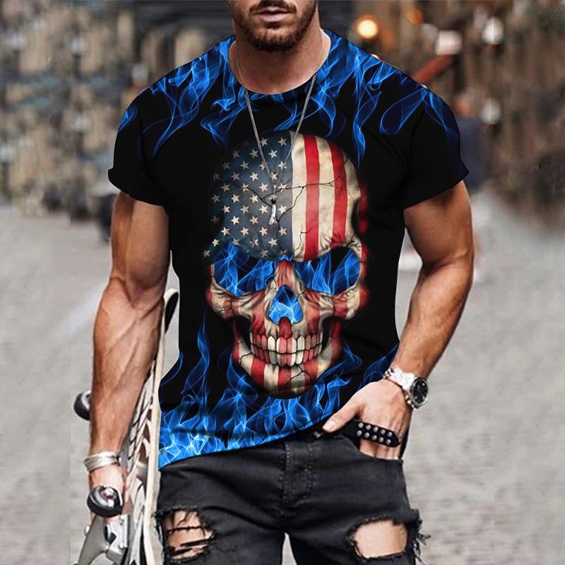 

2024 Ретро мужская футболка 3D Летняя классика Повседневная О-образная горловина Короткий рукав Модный свободный топ Короткий рукав XL