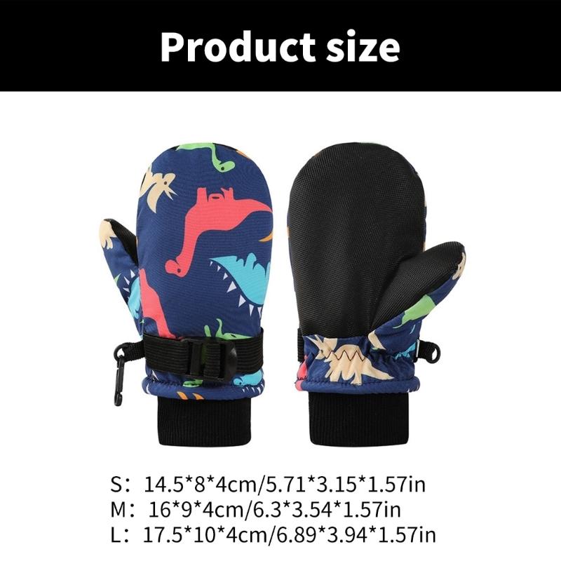 Kinderfäustlinge Winter Warm Schneehandschuhe Vollfingerhandschuhe mit Fleece-Isolierung zum Skifahren und Eislaufen