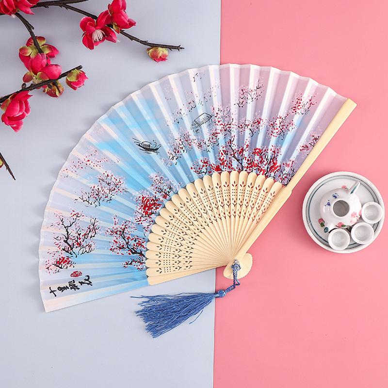 Ventilator pliabil portabil: Stil chinezesc antic pentru femei și copii, Perfect pentru Hanfu, Dans Cheongsam și Utilizare de vară