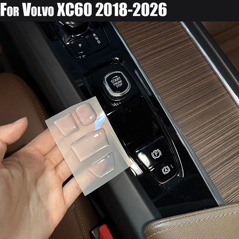 Car Gear Button Glue Sticker For Volvo XC60 XC90 S90 V90 S60 V60 Interior Decor Central Control Gear Glue Drop Button Sticker