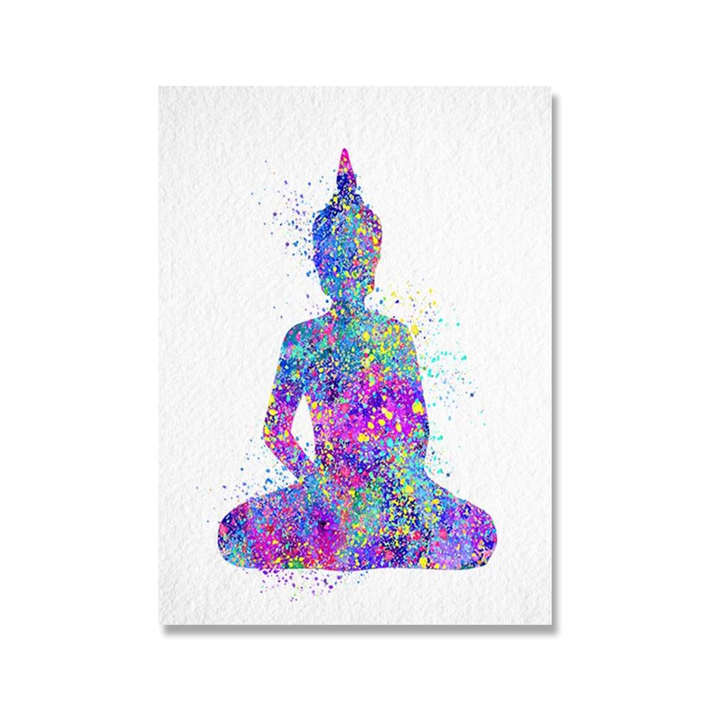 Meditasjon Lerret Maleri Abstrakt Buddha Yoga Kunst Motiverende sitat Plakat Buddhisme Print Plakat For Stue Hjem Innredning
