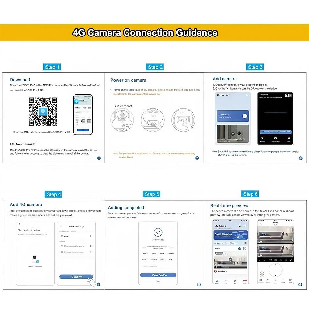 Three-lens Surveillance Camera Outdoor HD Night Vision Full Color Solar Camera