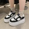 Yueyu Platform White Shoes Women's 2025 Autumn New Models Show Small Feet and Increase Height Board Shoes Super Fire Versatile Sports and Leisure Sho