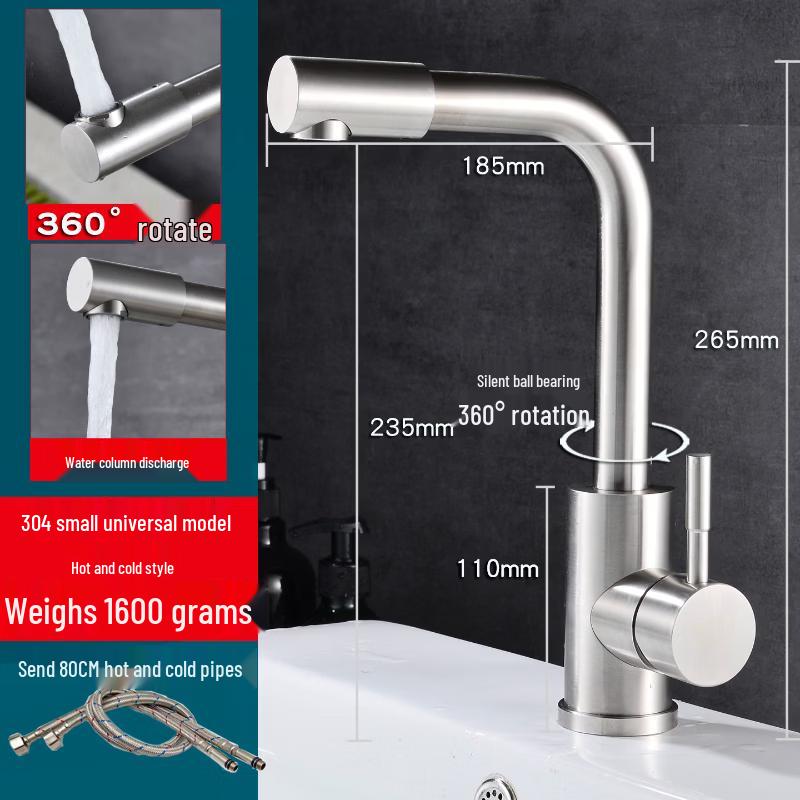 

SUS304 Stainless Steel Wall-Mounted Hot & Cold Kitchen Faucet