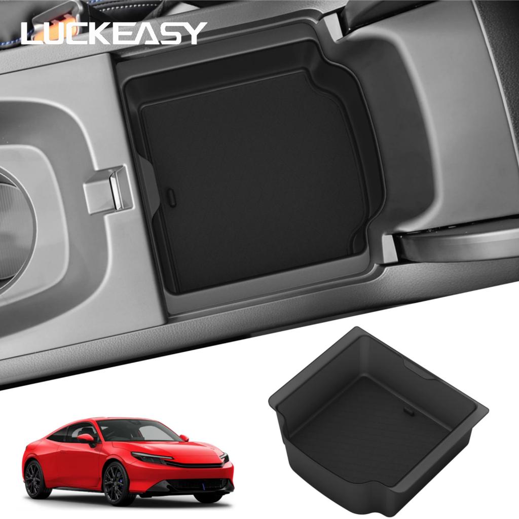 LUCKEASY for Honda Prelude 6th Gen BF1 2025-2026 Center Console Armrest Storage Box ABS Car Interior Accessories Black