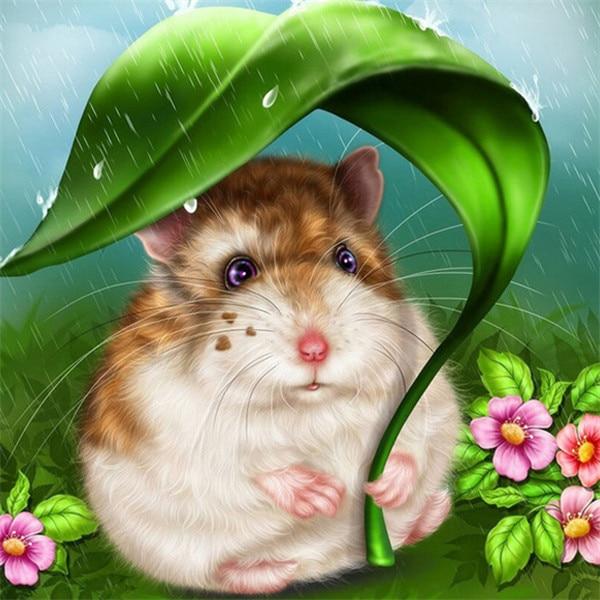 Diamond Painting Mouse Full Square Round New Arrival 5D DIY Diamond Embroidery Animal Handicraft Halloween Decoration