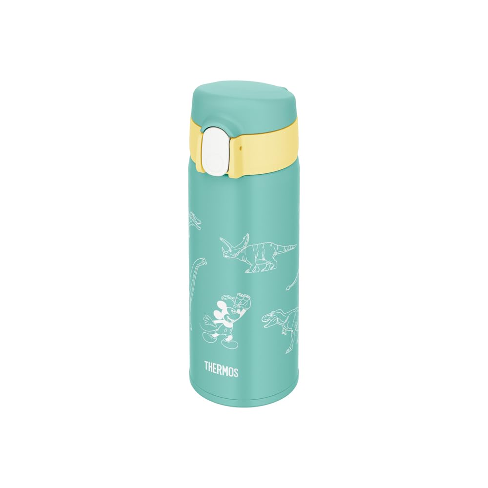Thermos Water Vacuum Insulated Straw Green For For School or For Cold Storage Bottle, Bottle, 410ml, Yellow, Children, Kindergarten, Only, FJV-400FDS