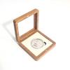 Silver Coin Commemorative Coin Badge Box Badge Black/White Ancient Coin Collection Box Walnut Wood Window Box Gift Box