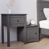 Day and Night - Day and Night Bedside Table Solid Gray Pine Wood 79.5x38x65.5 Cm
