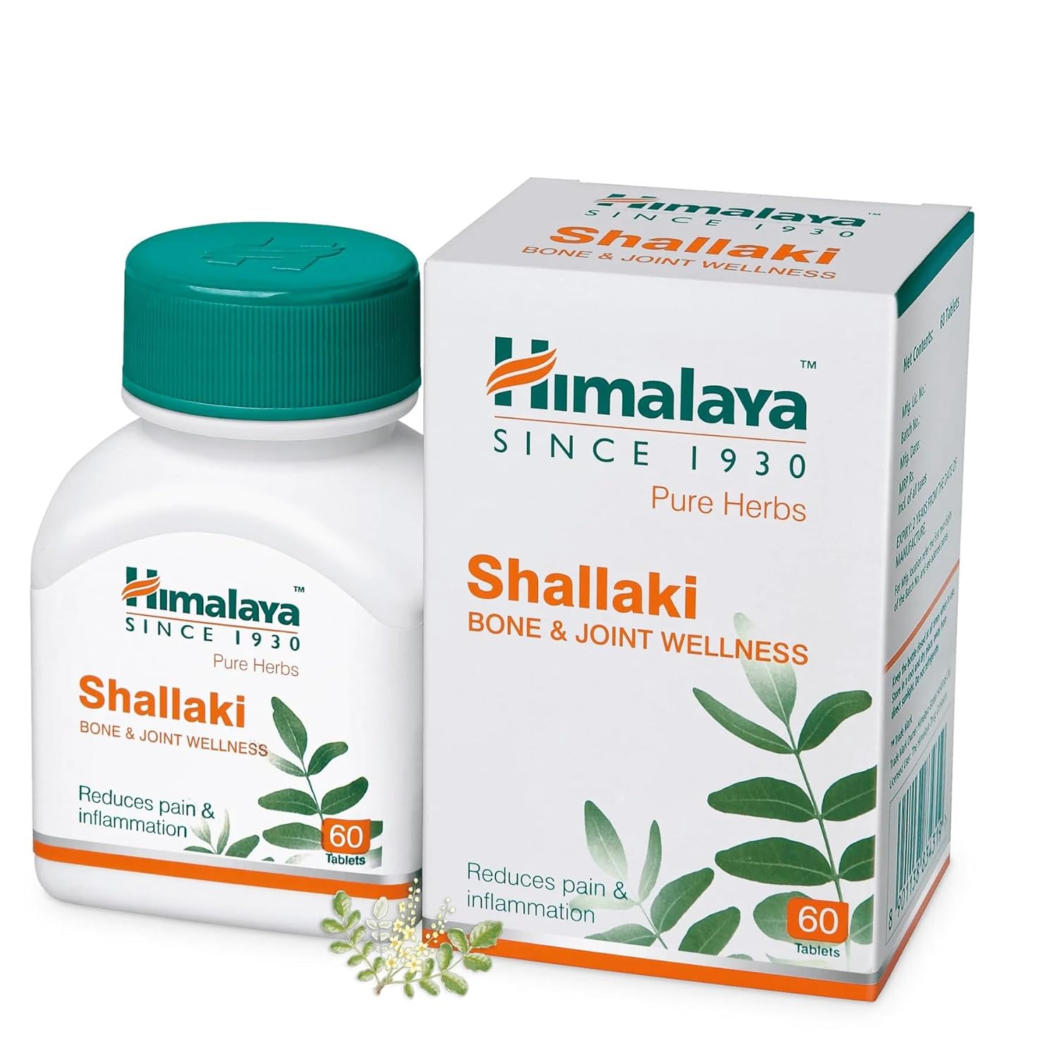 

Himalaya Wellness Shallaki Bone And Joint Tablets 60 Count Pain Relief Anti-Inflammatory Supplement