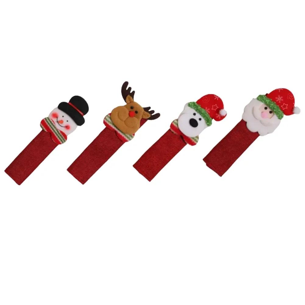 

Santa Snowman Decor Holiday Kitchen Decor Christmas Celebration Festive Handle Protector Set Holiday Decoration
