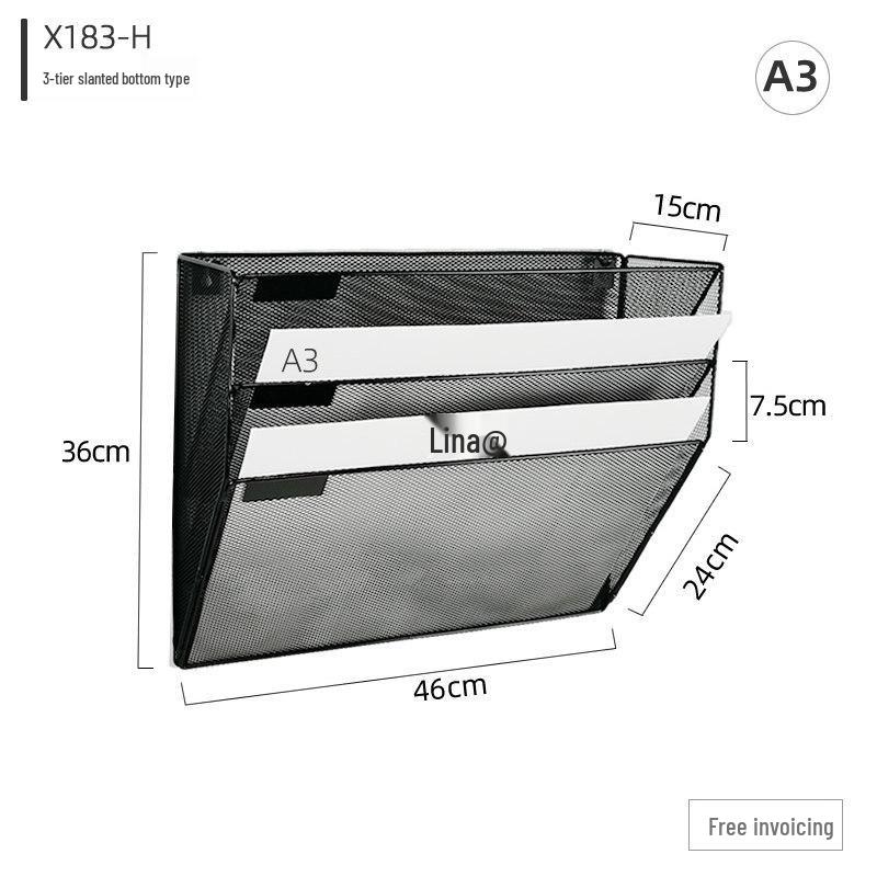 Wall-Mounted Iron Art A4 Document & Magazine Organizer