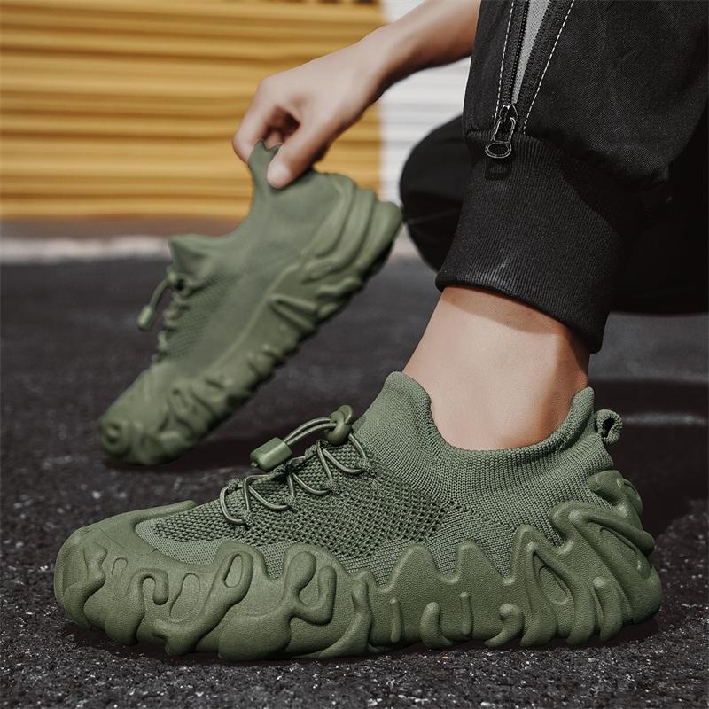 YRZL Men's Sneakers Fashion Athletic Shoes Breathable Soft Comfort Male Casual Shoes Lightweight Walking Shoes