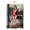 Sexy Halter Neck Hollow Out Open Crotch One Piece Mesh Lingerie For Women