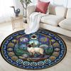 Siamese Cat Glass Round Area Rug Under Office Chairs Bedroom Living Room Home Decor