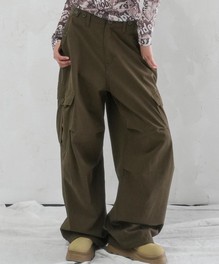 AVANDRESS Enter Wide Cargo Cotton Pants - 6Col (A Type)