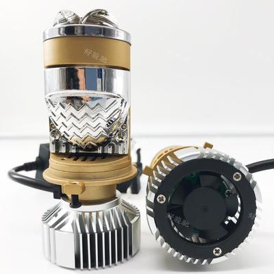 H4 Far And Near Integrated Four-Light Matrix Double Lens Car Led Large Light Bulb Super Bright Strong Light Motorcycle Truck Modification